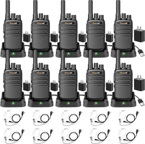Vista 20 de Walkie Talkies MC-180 - Paquete de 2 unidades para adultos de largo alcance recargable de 2550 mAh, radios portátiles FRS bidireccionales, radios