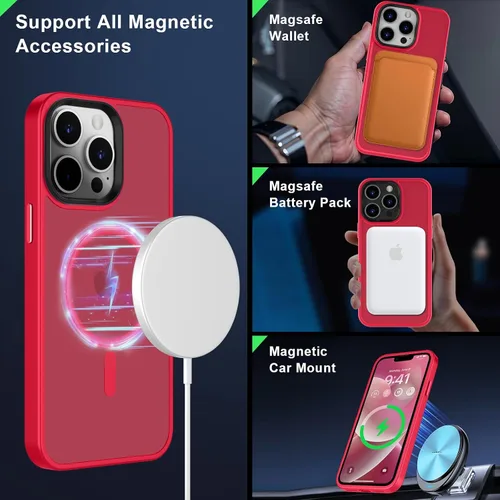 Vista 607 de MOCCA - Funda magnética resistente para iPhone XR de 6.1 pulgadas, compatible con MagSafe, funda con protección contra caídas de grado militar