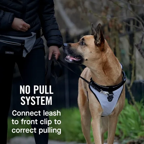 Vista 2 de Canada Pooch Arnés para perro Everything sin tirones, arnés fácil de caminar para perros con exterior de malla transpirable, arnés ajustable