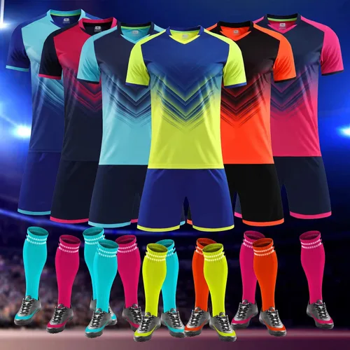 Vista 2 de VIPOKO Camisetas de fútbol personalizadas con logotipo de cualquier nombre número de equipo camisetas de fútbol personalizadas para hombres y niños