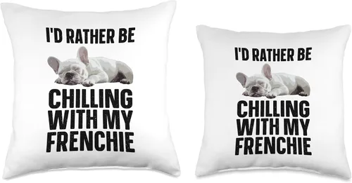 Vista 3 de French Bulldog Gift Frenchie Accessories Dog Stuff Art for Men Women French Bulldog Frenchie - Almohada de 16 x 16 pulgadas, multicolor