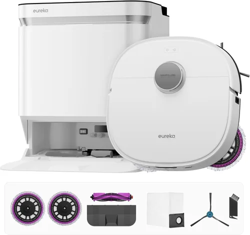 Vista 10 de Eureka J15 Pro Ultra Robot - Aspirador y fregona con base autovaciada, 16,200 Pa de succión, diseño de mopa con brazo flexible, lavado con agua
