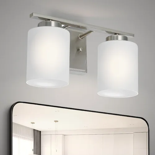 Vista 16 de ASD Accesorio de iluminación de tocador de montaje en pared de 3 luces Enchufe E26 de 60 W de 120 V Compatible con bombillas LED
