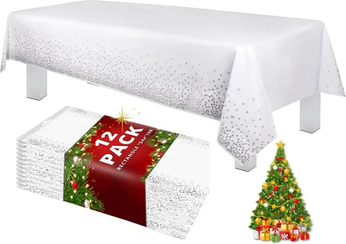 Vista 30 de Grandipity Mantel de plástico desechable de calidad prémium para fiestas con temática de globos de cumpleaños, 1 paquete, 54 x 108 pulgadas, mantel