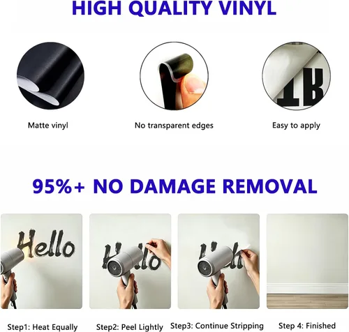 Vista 4 de VODOE Pegatinas de pared inspiradoras para oficina: aplicar en menos de 30 Cambia tus pensamientos