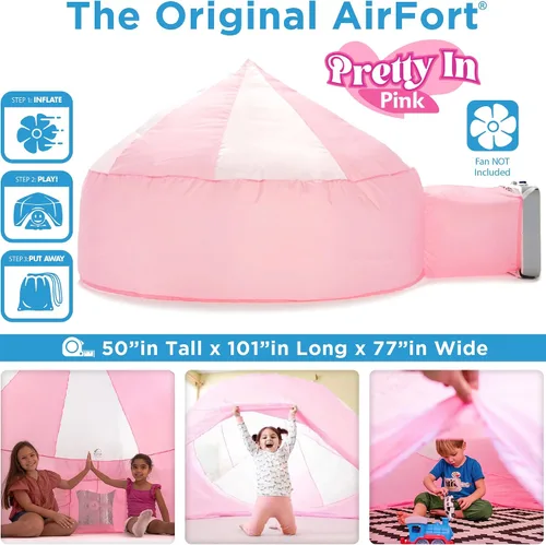 Vista 3 de El Original Patentado AirFort - Construye Un Fuerte en 30 Segundos, Fuerte Inflable para Niños, Tienda de Juegos para 3-14 Años, Un Playhouse Donde