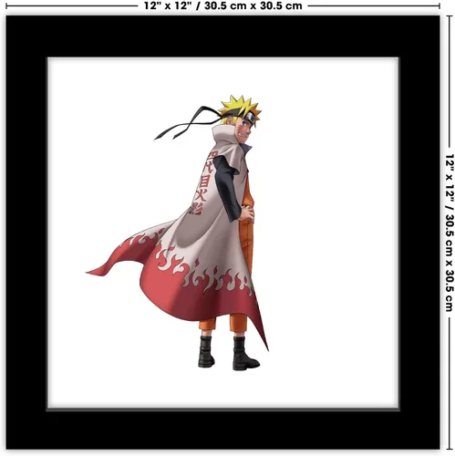 Vista 7 de Gallery Pops Naruto Shippuden - Naruto Uzumaki Sage Mode - Arte de pared, versión enmarcada negra, 12 x 12 pulgadas