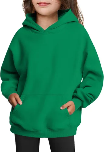 Vista 16 de Arshiner Sudaderas con Capucha de Gran Tamaño para Niñas Sudaderas Pullover de Forro Polar Conjuntos Casuales de Moda para Niños Ropa de Otoño Rojo