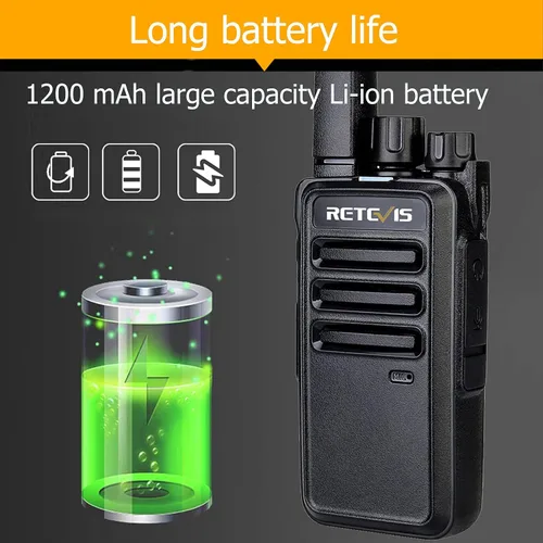Vista 5 de Retevis Walkie Talkies RT68 para adultos, paquete con clips para cinturón