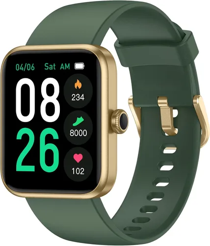 Vista 12 de Reloj inteligente TYKOIT, rastreador de fitness con monitor de frecuencia cardíaca, oxígeno en sangre, rastreador de sueño, reloj inteligente