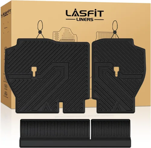 Vista 11 de LASFIT Tapete de maletero para Honda Civic Sedan 2016-2021, apto para todo tipo de clima, revestimiento de maletero, bandeja de carga, bandeja