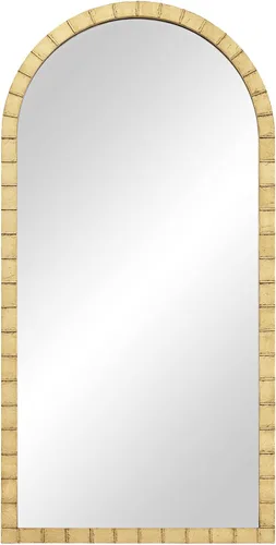Vista 2 de Uttermost Portina - Espejo de pared arqueado dorado mate de 24 x 48 pulgadas