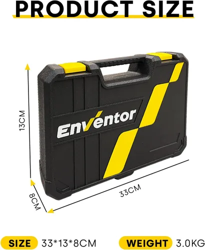 Vista 8 de ENVENTOR Kit de herramientas para el hogar, juego de herramientas básicas de reparación de automóviles para el hogar con caja de herramientas, kit