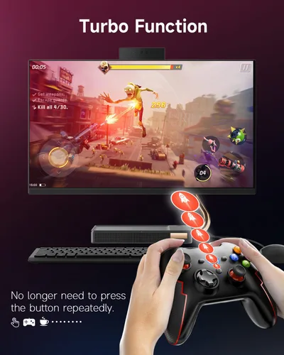 Vista 6 de EasySMX Wireless PC Game Controller with High Accuracy Hall Triggers, Long Life Buttons, Comfort Design - Bluetooth Controller Joystick Compatible