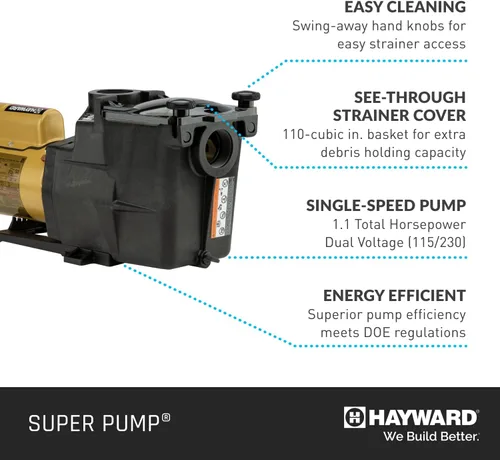 Vista 9 de Hayward W3SP2607X10, Bomba de piscina Super Pump, 1 HP
