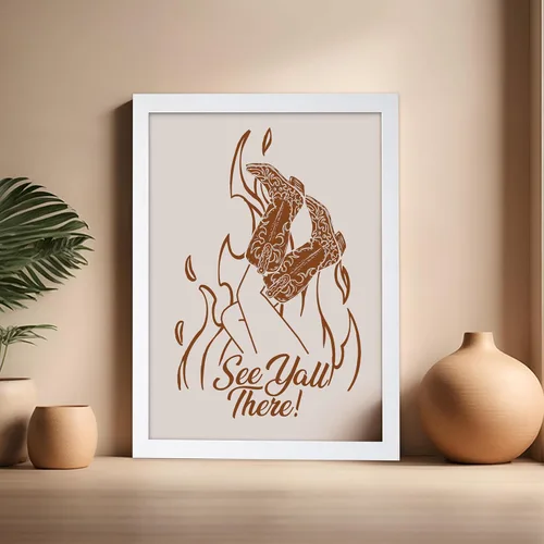 Vista 115 de Poster Master Póster de You've Yeed Your Last Haw - Impresión retro de vaquero marrón - Arte occidental - Arte moderno - Arte del salvaje oeste