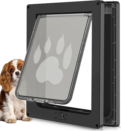 Vista 9 de CEESC Puerta Grande para Perros para Mascotas de Hasta 100 lb, Puerta para Mascotas Resistente a la Intemperie para Gatos y Perros, Duradera, Panel