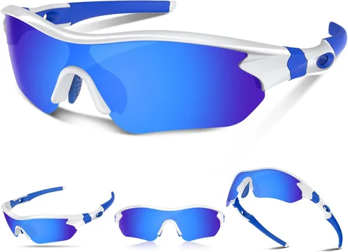 Vista 12 de Gafas de sol deportivas polarizadas para hombres y mujeres, jóvenes, béisbol, correr, pesca, tenis, golf, ciclismo, conducción, motor TAC UV400 TR90