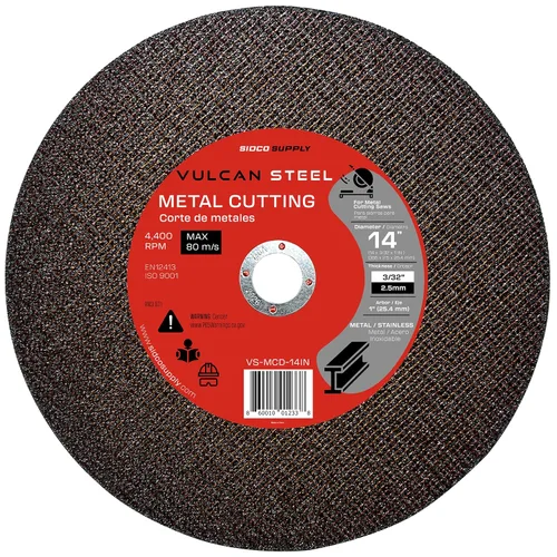 Vista 2 de Rueda de corte de 14 pulgadas, corte suave de precisión, hojas de sierra abrasivas, óxido de aluminio, rueda de corte de metal, rueda de sierra