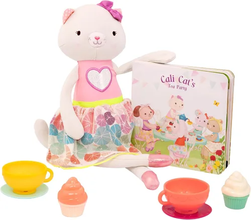 Vista 4 de B. toys Conejito de peluche, Tippy Toes Becky Bunny, peluche lavable de 15