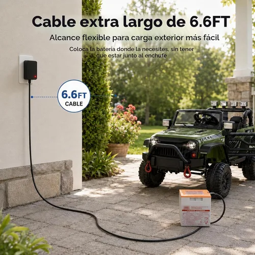 Vista 5 de Cargador de batería de 12 V para ruedas eléctricas Fisher-Price Gris