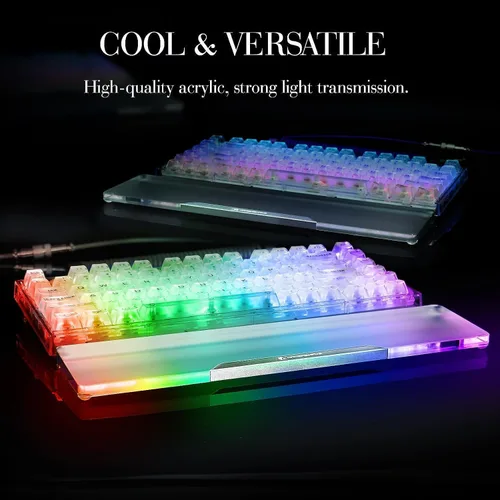 Vista 8 de Reposamuñecas de teclado de acrílico -80% TKL Mecánico- CNC Aleación de Aluminio Logotipo Personalizado Soporte de Escritorio para Teclado