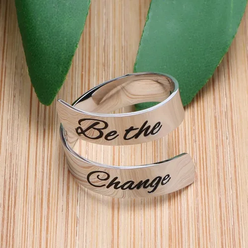 Vista 4 de Yiyang - Anillo ajustable y personalizable para niñas, joyería de regalo para graduación y cumpleaños