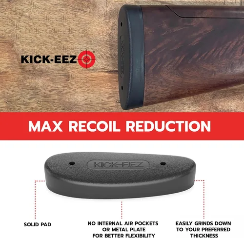 Vista 2 de KICK-EEZ Almohadilla de retroceso multiuso para amolar para ajustar, almohadilla de culata Sorbothane para escopetas y rifles, fabricada en Estados