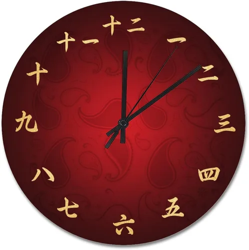 Vista 14 de Reloj de pared con números Kanji vintage, estilo rústico, elegante, de madera, 10 silenciosos, sin tictac, de cuarzo, funciona con pilas, para sala