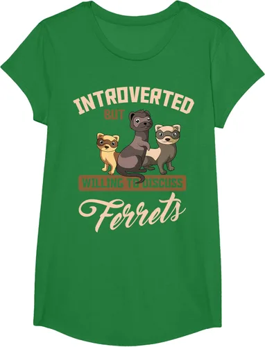 Vista 84 de Camiseta para amantes de los animales de los hurones, Negro, S