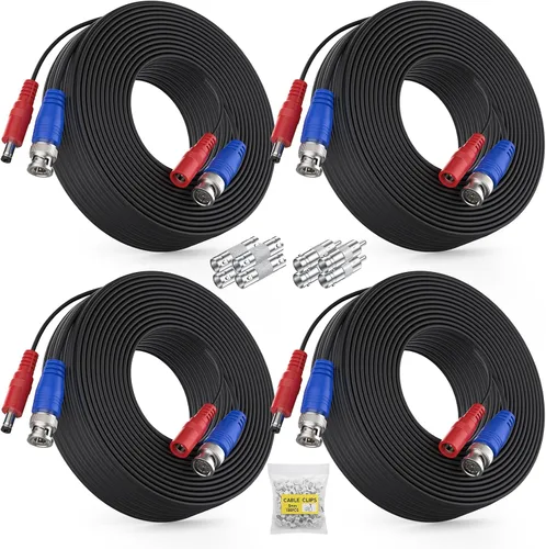 Vista 10 de ANNKE 30M/100ft BNC Cable for CCTV Analog Wired Security Camera, White