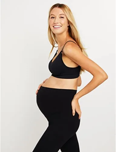 Vista 3 de Motherhood Maternity Sujetador de maternidad y lactancia sin costuras para mujer con tallas BRRR° TRIPLE CHILL A-D+ CUPS Missy & Plus Avgbustedblack