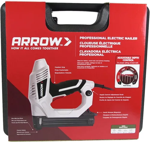 Vista 8 de Arrow ET200BN Clavadora Eléctrica de Alta Resistencia, Pistola de Clavos Profesional para Molduras, Marcos de Cuadros, Manualidades, Cercas, Utiliza