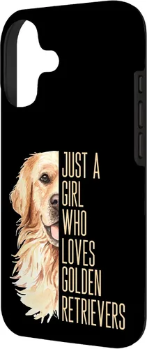 Vista 2 de Cute Golden Retriever - Just a Girl who Loves Goldens Case for iPhone 17