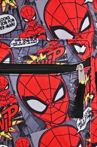 Vista 6 de Marvel Spider-Man - Mochila para niños, mochila escolar de 16 pulgadas Gris