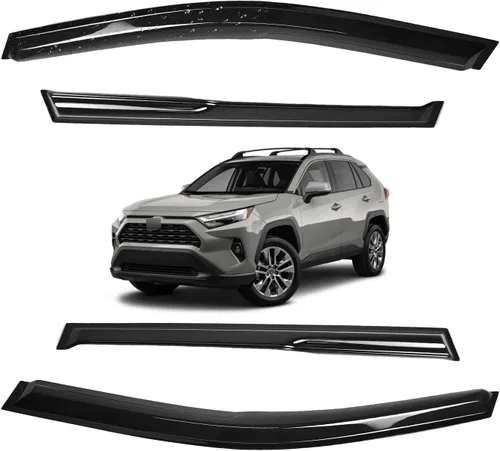 Vista 27 de Viseras para ventanas para Mazda 3 Sedán 4 puertas 2004 2005 2006 2007 2008 2009 estilo JDM Mugen, deflector de viento, protector solar y de lluvia