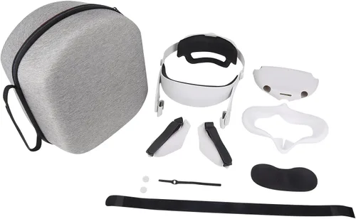 Vista 8 de iovroigo is Suitable for Oculus Quest 2 Carrying case Accessories Set, Upgraded Halo Strap, face pad, Handle Protection Cover, Lens Cover
