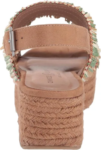 Vista 3 de Chino Lavandería Zuzu sandalias de cuña de alpargata para mujer