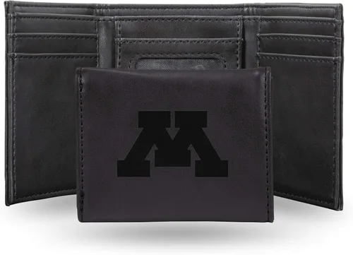 Vista 163 de NCAA Rico Industries - Billetera triple grabada con láser, con grabado láser, accesorio para hombre