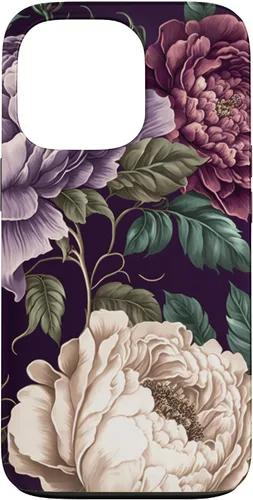 Vista 9 de Elegant Blush Pink & Purple Vintage Floral Rose & Peony Case for iPhone 17