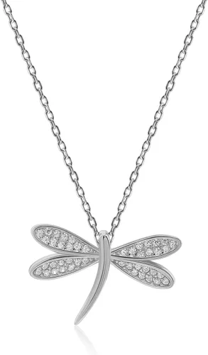 Vista 9 de Collar de Libélula Plata Esterlina Collar con Dije Colgante de Libélula Collar Delicado de Libélula Joyería de Insecto Collar de Insecto Circonita
