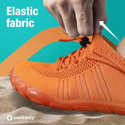 Vista 4 de SEEKWAY - Zapatos de agua unisex, de secado rápido, tipo calcetín y con sensación de pies descalzos para adultos ideales para playa, natación, río