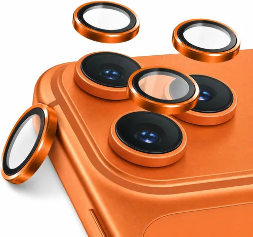 Vista 10 de Protector de lente de cámara para iPhone 17 Pro Max, vidrio templado 9H con marco de aleación de aluminio, compatible con iPhone 17 Pro/16 Pro