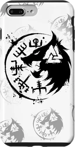 Vista 12 de iPhone 14 Plus Fenrir Wolf Fenris-Wolf - Viking Vegvisir Valknut Case