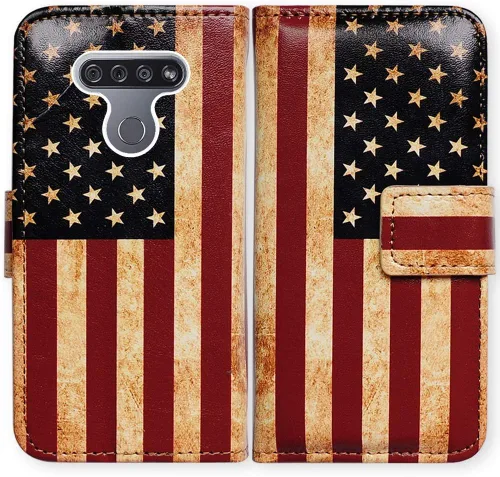 Vista 21 de Bcov Funda para LG K51/LG Reflect (LM-K500), diseño de libélula colorida funda de piel con tapa y ranura para tarjeta soporte para LG K51/LG Q51