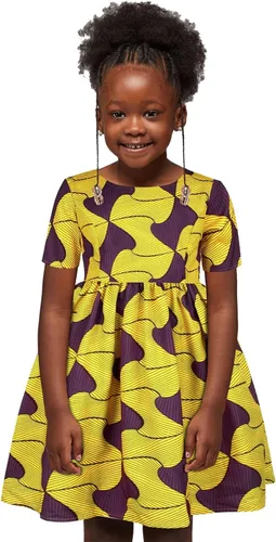 Vista 2 de ZHICHUANG Ankara Princess - Trajes redondos para niñas de 16 años vestidos de bebé Dashiki para niñas talla 10