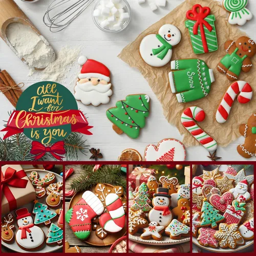 Vista 4 de Cortadores de Galletas de Navidad, Juego de 11 Piezas de Cortadores de Galletas con Formas de Acero Inoxidable, Moldes para Galletas con Copo de 11