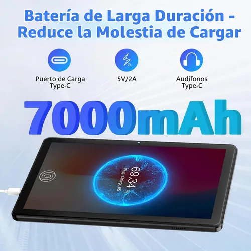 Vista 3 de Raemond Tablet Android 15 de 10 pulgadas con funda, 18 GB de RAM 128 GB de ROM, 1280 x 800 IPS HD Widevine L1, Octa-Core, 1TB expandible, WiFi 6