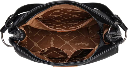 Vista 21 de Wrangler Hobo - Bolsas para mujer de cuero vegano con asa superior, bolsos de hombro y bolsos