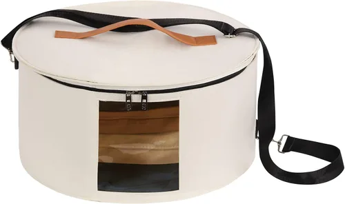 Vista 8 de Caja para sombreros, 15.7 x 7.8 x 15.75 pulgadas, caja de almacenamiento plegable con tapas para mujeres y hombres, cajas de viaje para Gris Oscuro